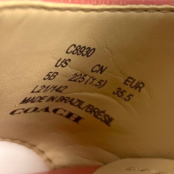 COACH Maddy Pink Signature Strappy Sandal Block Heel Womens SZ 5B C8930 NIB - Picture 8 of 10